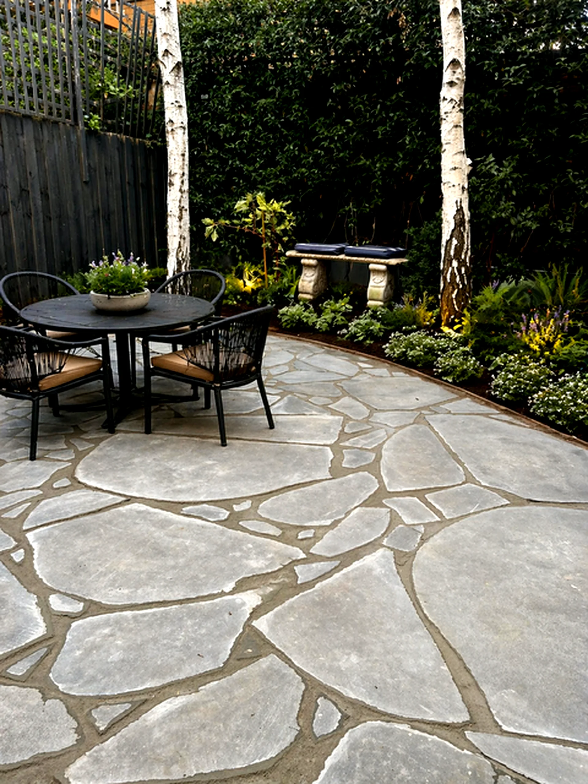 PJR Landscaping & Design — Crazy Paving Entertaining Area